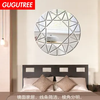 

Decorate Home 3D geometry round art wall mirror sticker decoration Decals mural painting Removable Decor Wallpaper LF-1308