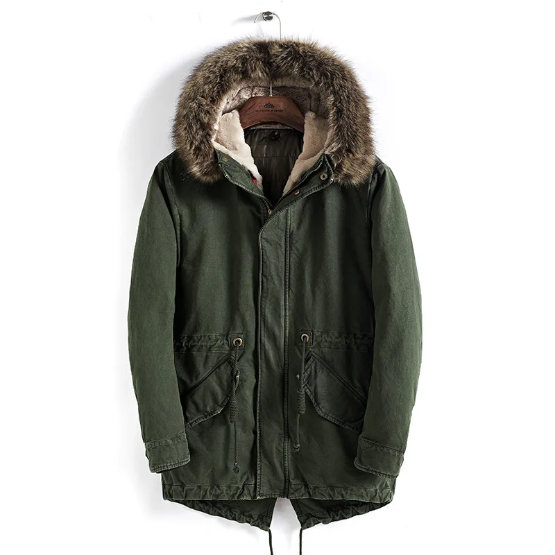 

2018 new design Winter Jacket Men Casual Parkas Solid Color High Quality Winter Male Jacket Fur Hooded Thick Winter Coat