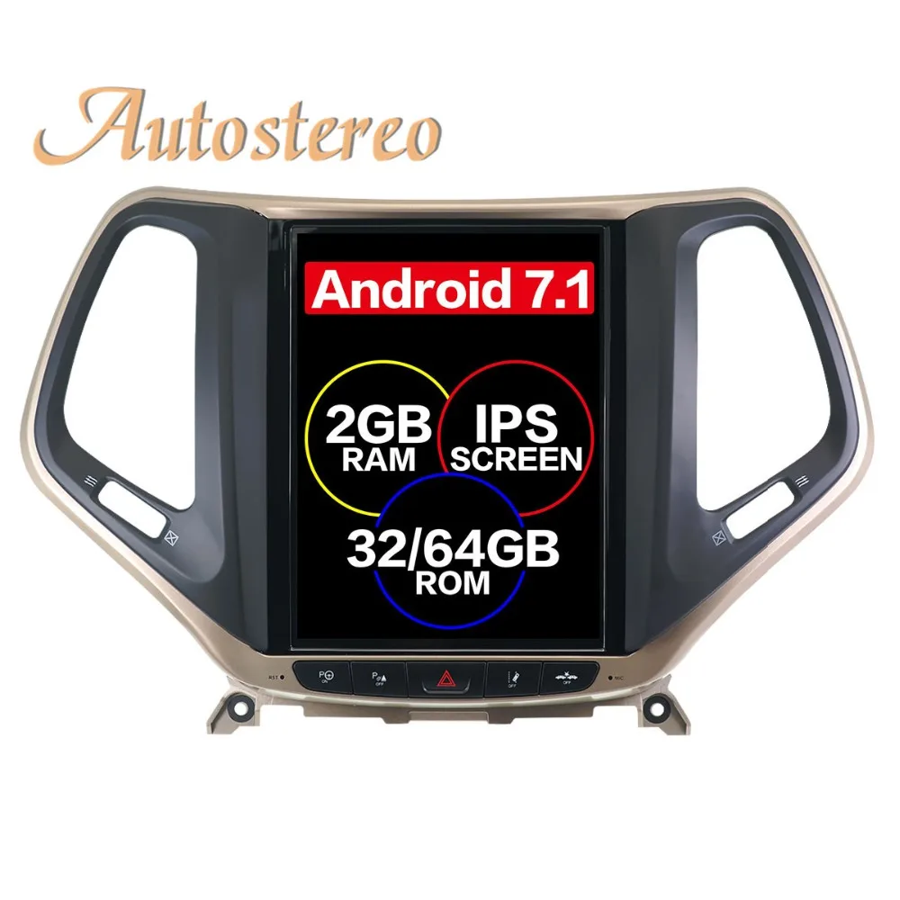 

Android 7.1 Tesla style Car No DVD Player GPS Navigation For JEEP Cherokee 2014-2018 Auto navi stereo head unit radio multimedia