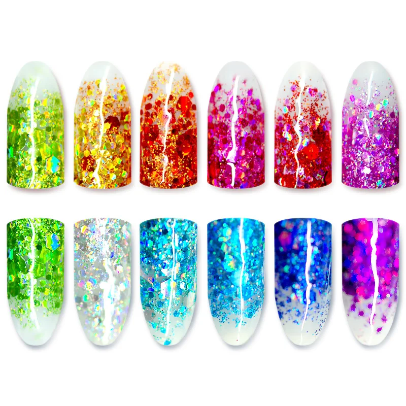 KADS НОВОЕ Прибытие MIX Ногтей Порошок. Nail Art Украшение Блеск Ногтей Блеск Порошок для блеск порошок nail art советы украшения