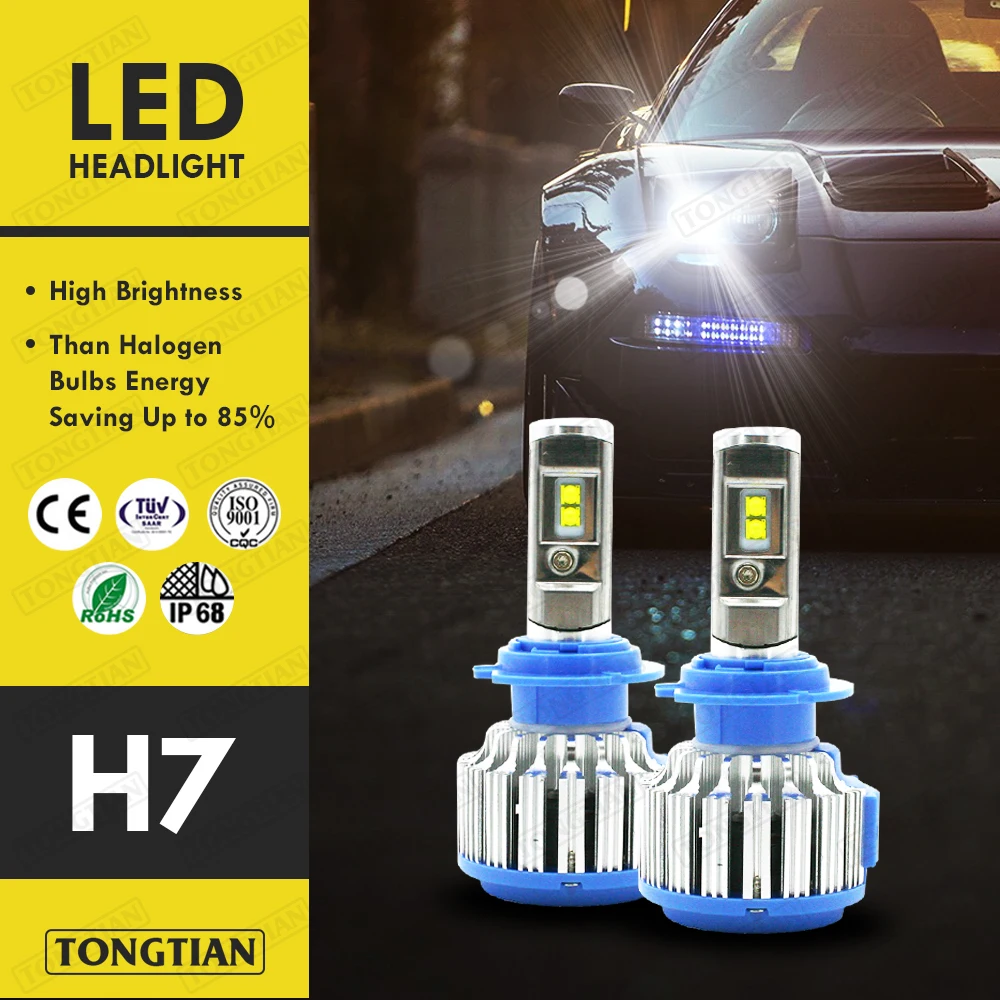 Loaut H8 H9 H11 туман Высокая Низкая 12 V 24 V Автомобильные светодиодные фары лампы Вентилятор охлаждения 8000LM 80 Вт Автомобильные фары 6000 К белый свет