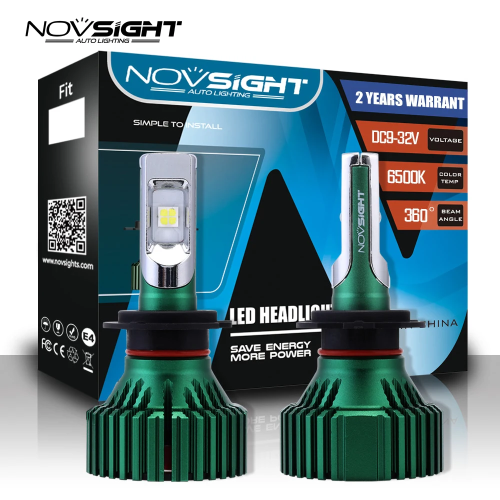 Novsight H11 Led H7 H4 автомобильный головной светильник лампы 16000лм Авто 9005 HB3 9006 HB4 авто