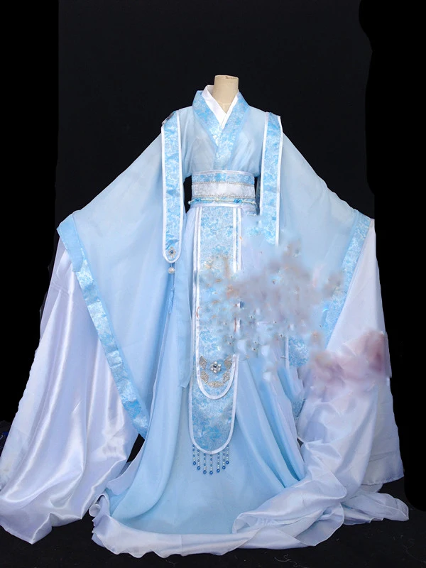 Xu Ran Ju белый синий мужской костюм Hanfu Cos Shen'An MuYan ShangGuan Tou мужской учёный Косплей Hanfu