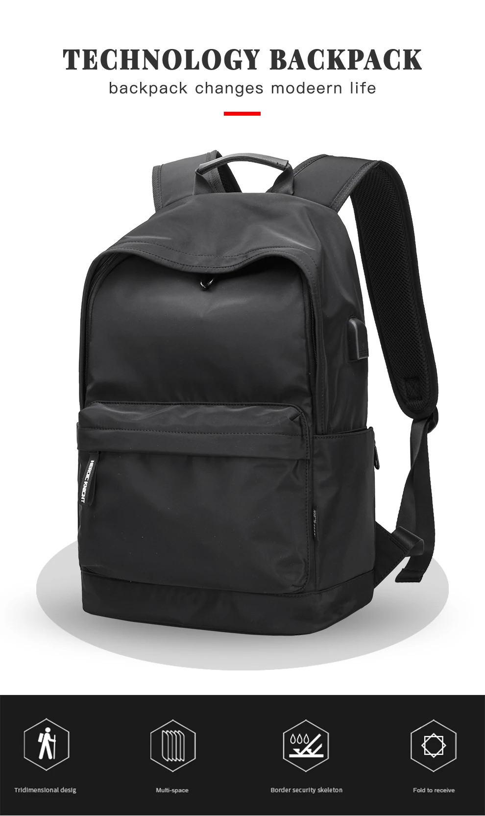 Героический рыцарь мужской рюкзак сумка бренд 15 дюймов ноутбук Mochila для мужчин водонепроницаемый рюкзак школьный рюкзак wo для мужчин