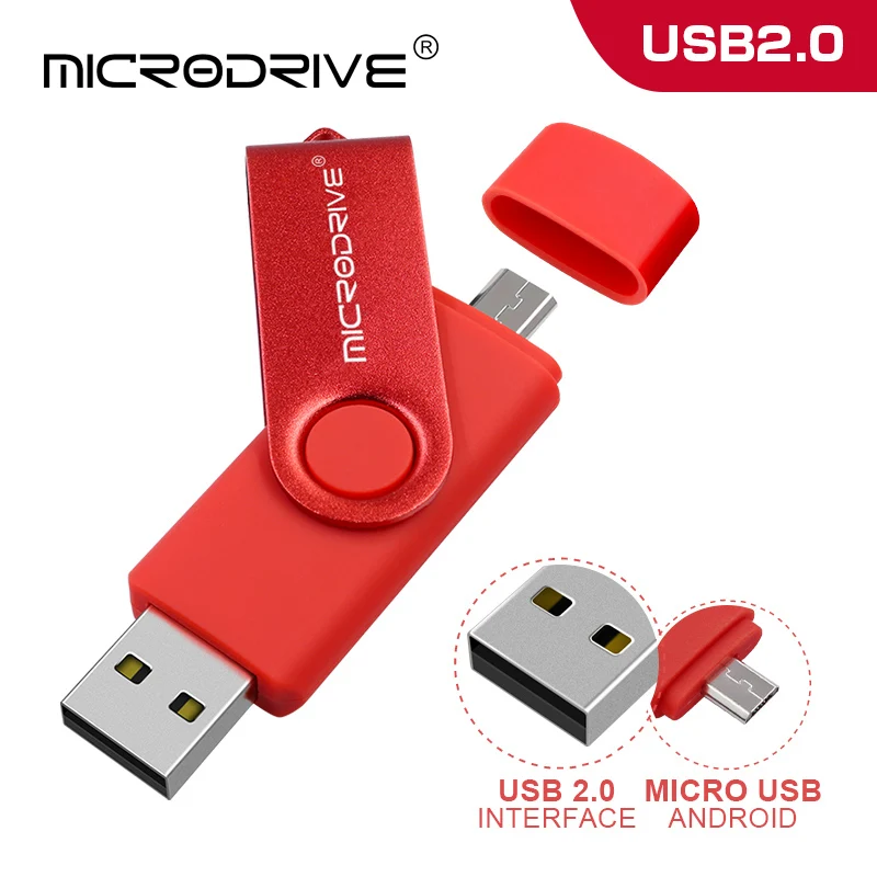 USB флеш накопитель OTG высокоскоростной 2 0 128 ГБ 64 32 16 8 внешнее хранилище двойное