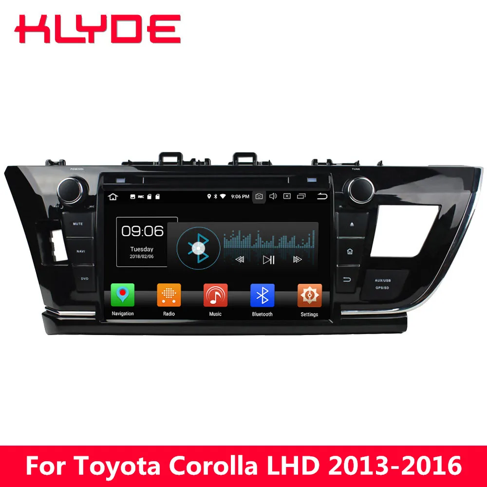 

KLYDE 9" 4G WIFI Octa Core PX5 Android 8.0 4GB RAM 32GB ROM Car DVD Player Radio GPS Navigation For Toyota Corolla 2013-2016 LHD