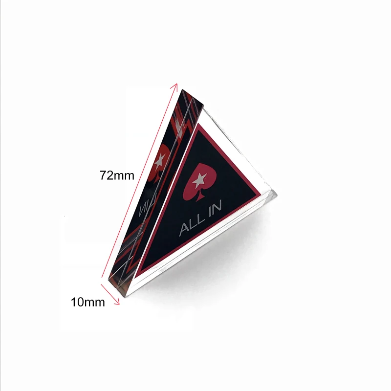 New Baccarat Texas Holdem Poker All In Button Triangle Acrylic All In Button Texas Hold'em PokerStars ALL IN Poker Cards Guard New Baccarat Texas Holdem Poker All In Button Triangle Acrylic All In Button Texas Hold'em PokerStars ALL IN Poker Cards Guard