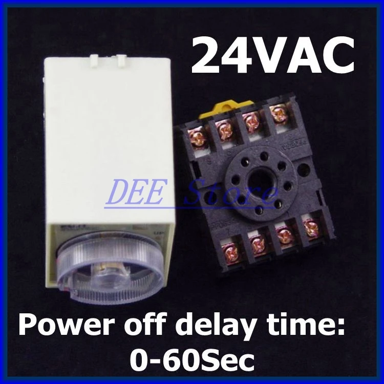 Time delay Relay range 0 60 seconds 24VAC ST3PF Power off delay Timer