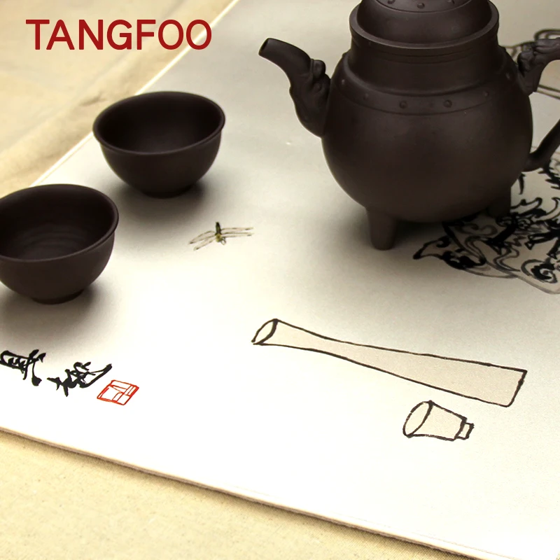 

Silk Mouse Pad China wind tea mat silk table mat multifunctional pad Drink Coasters creative lucky gift Extended Large big size