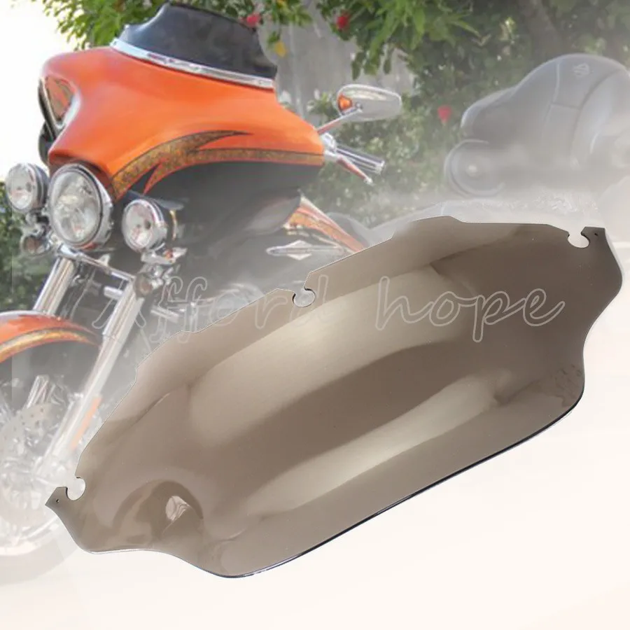 

8" ABS Motorcycle Smoke Cycle Wave Windshield Fairing Windscreen Cover For Harley Touring FLHX 1996-2013 Free Shipping 1pcs