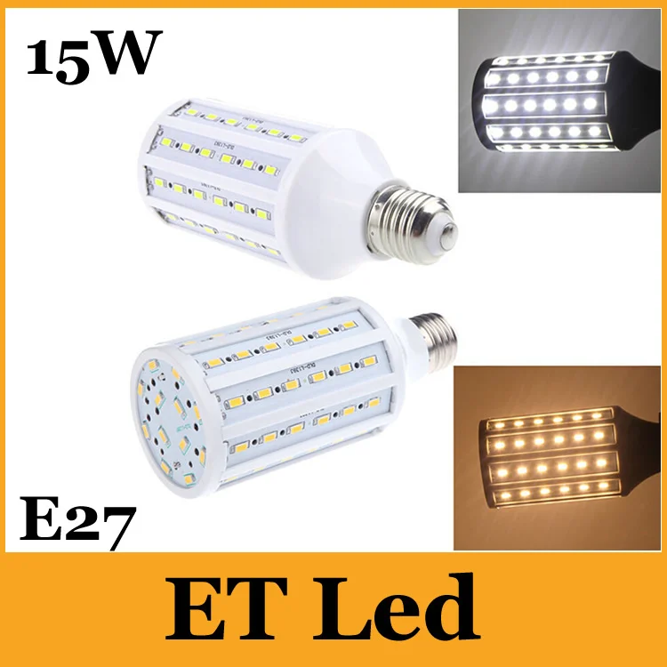 Ультра яркая E27 15 Вт Светодиодная лампа 60 шт. светодиоды 5630 SMD Лампочка в виде