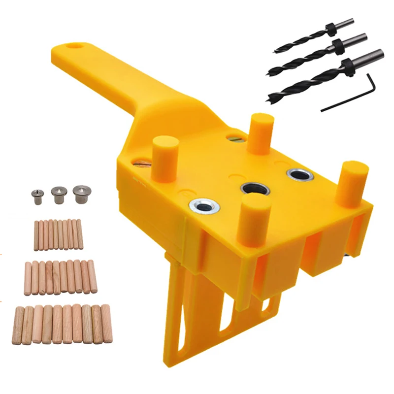 

Dowel Jig 6 8 10mm Wood HSS Drill Bits Woodworking Jig ABS Plastic pocket hole jig Drill Guide Tool For Carpentry
