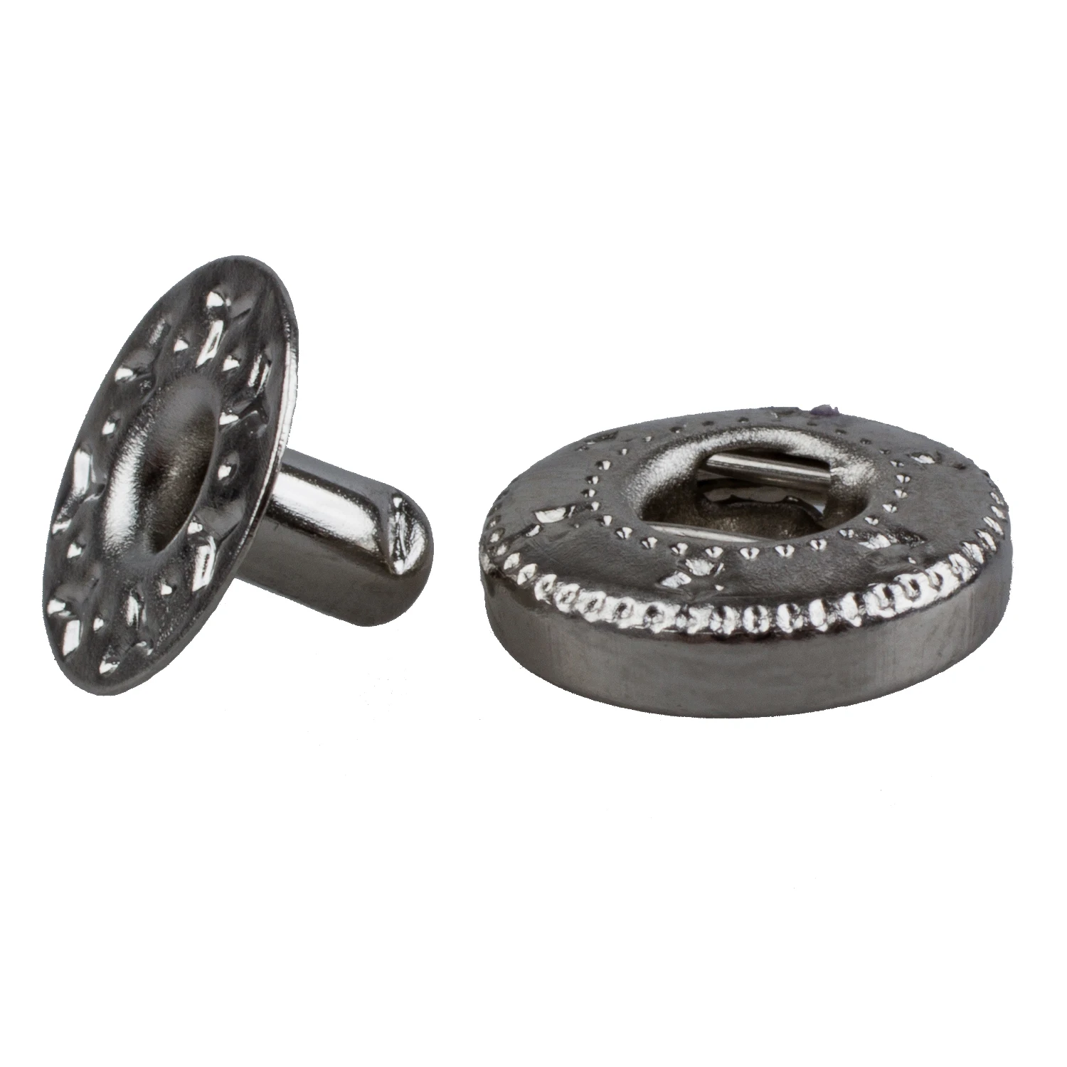 50 Set Metal No Sewing Press Studs Buttons Snap Fastener Popper 10mmin