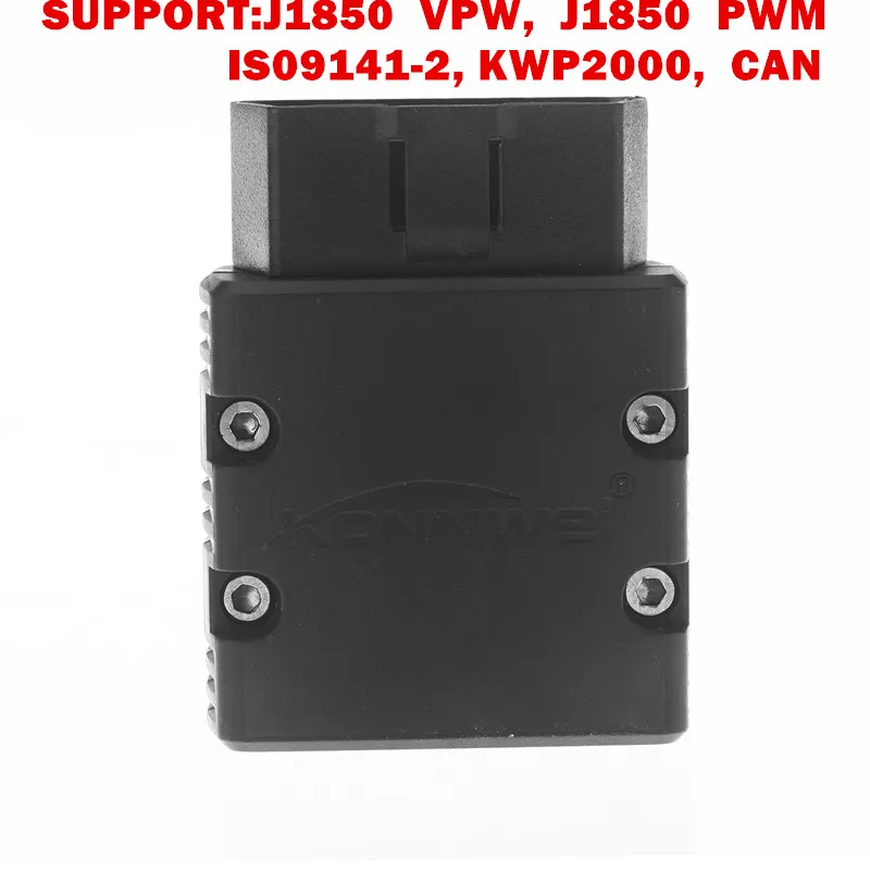 ELM327 Bluetooth Konnwei KW902 V1.5 PIC18F25K80 Авто диагностические инструменты OBD II Bluetooth Автомобильный сканер поддерживает 12 В Дизель/бензин - Цвет: black