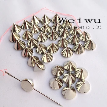 

8mm 2000pcs CCB Spike Studs Sew On Or Glue On Silver Color ABS Spike Beads DIY Accessories