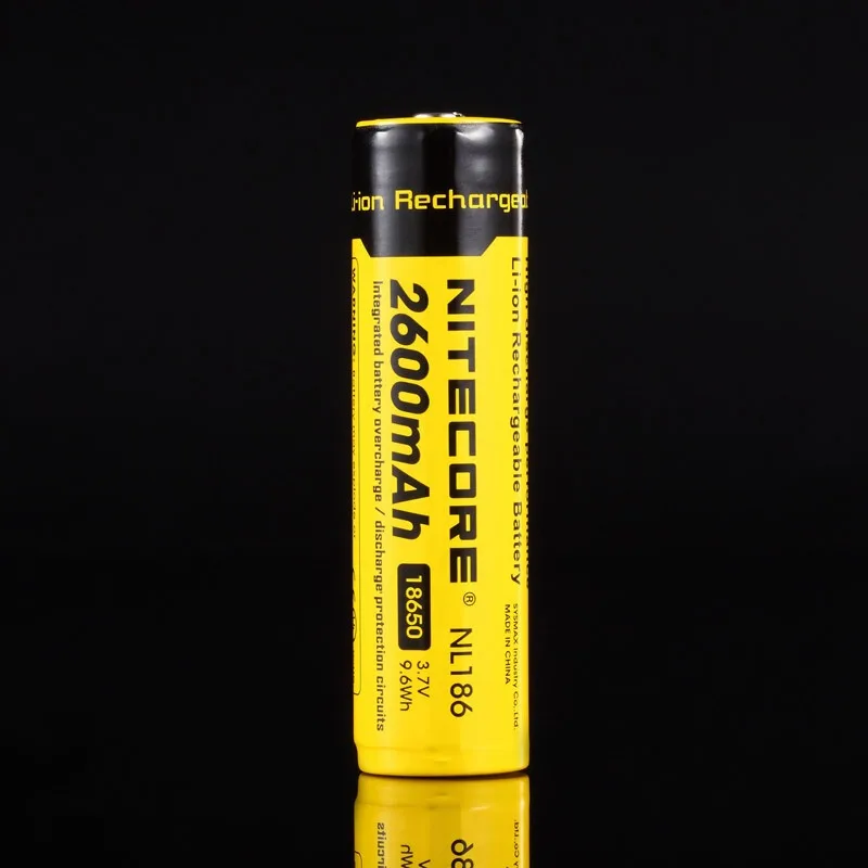 Nitecore NL1826 2600mAh 18650 3,7 V Max 2A 18650 литий-ионный аккумулятор(NL186) для светодиодный фонарик