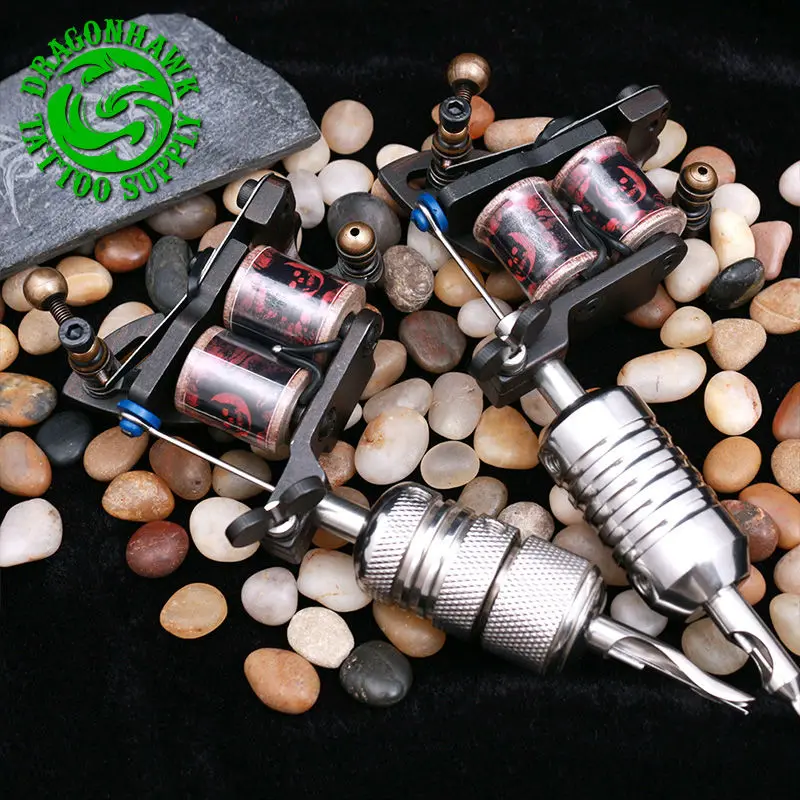 2шт профессиональные тату пистолеты компас машина лайнер и шейдер стальная рама