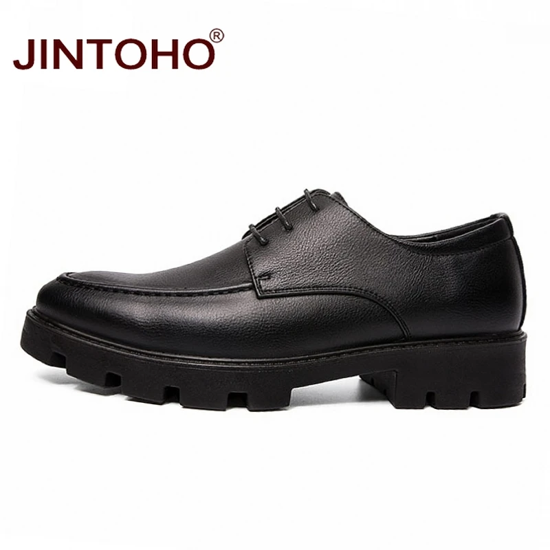 JINTOHO 2019 новые мужские официальные туфли итальянские из натуральной кожи дешевые