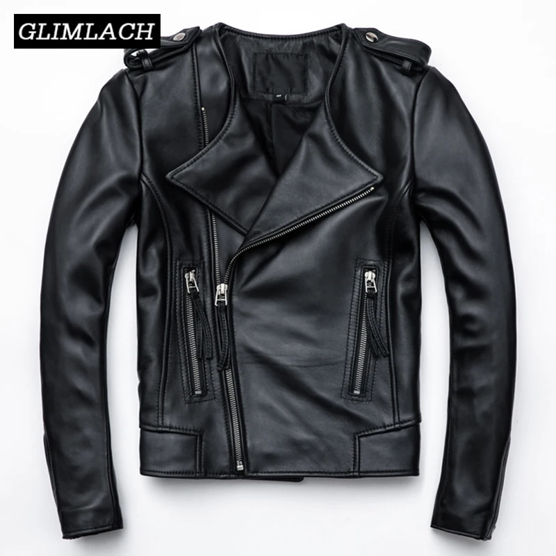 

2019 Fashion Black Luxury Genuine Leather Jackets Women Lambskin Real Leather Short Slim Jacket Coats Female Zippers Streetwear