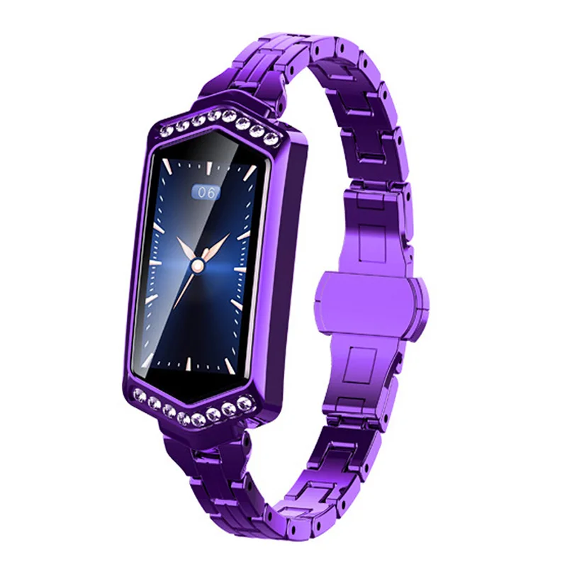 B78 Смарт-часы, браслет для женщин, фитнес-браслет, трекер сердечного ритма, монитор для подарка - Цвет: Фиолетовый