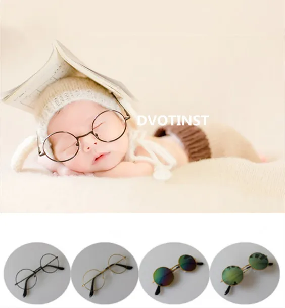 

Dvotinst Newborn Photography Props Baby Boy Gentleman Mini Glasses Little Glass Bebe Studio Shooting Photo Prop Accessories