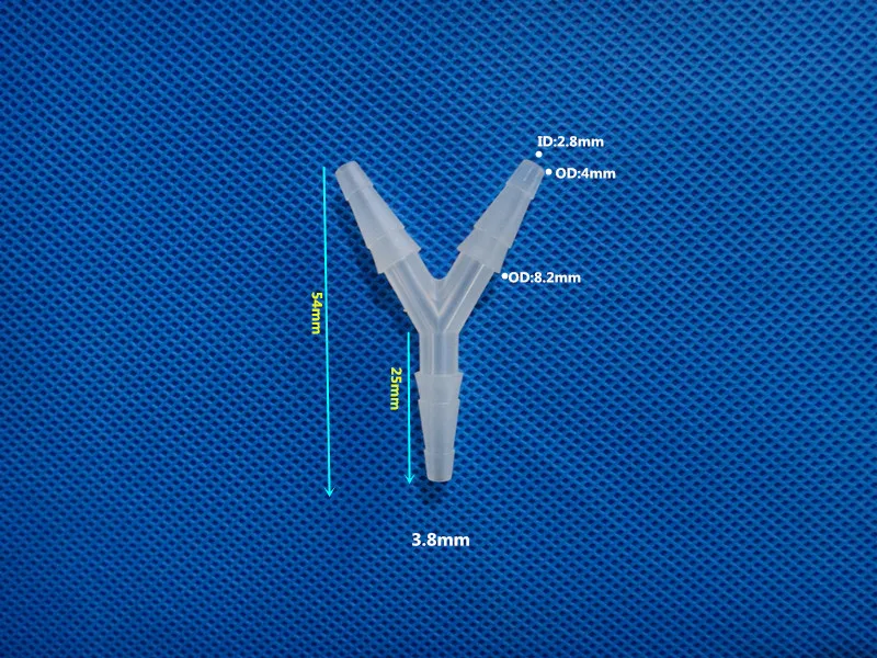 

y-shape 3.8mm barb fitting Plastic hose coupling T-junction straight tee food grade equal tee Plastic tee joint plastic tube