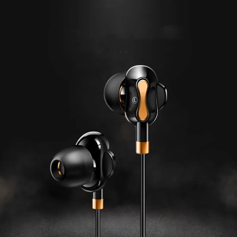 N1 Hifi Earphone Dual Dynamic 8mm Graphene Diaphragm Stereo Earphones with Microphone Bass Headset in ear Earbud 3 5mm Earplug