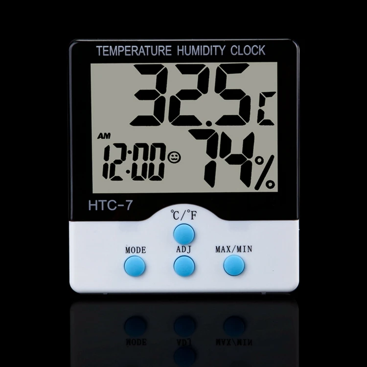 Цифровой ЖК дисплей термометр гигрометр электронный Температура измеритель влажности дома будильник C/F Кухня Крытый метеостанции