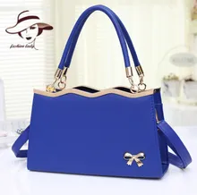 2016 new elegance women handbag bow solid women messenger bags luxury high quality designers brand handbags women leather bags