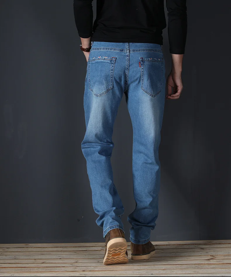 slim straight jeans 2022 All Season New Men's Straight Casual Jeans Fashion Denim Trousers Male Pant Business Big Size Dropshipping designer jeans for men