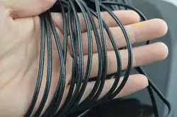 3.0 мм Толщина черный Цвет Настоящее кожаный шнур Нитки для DIY изделий 100 метров в Комплект Бесплатная доставка