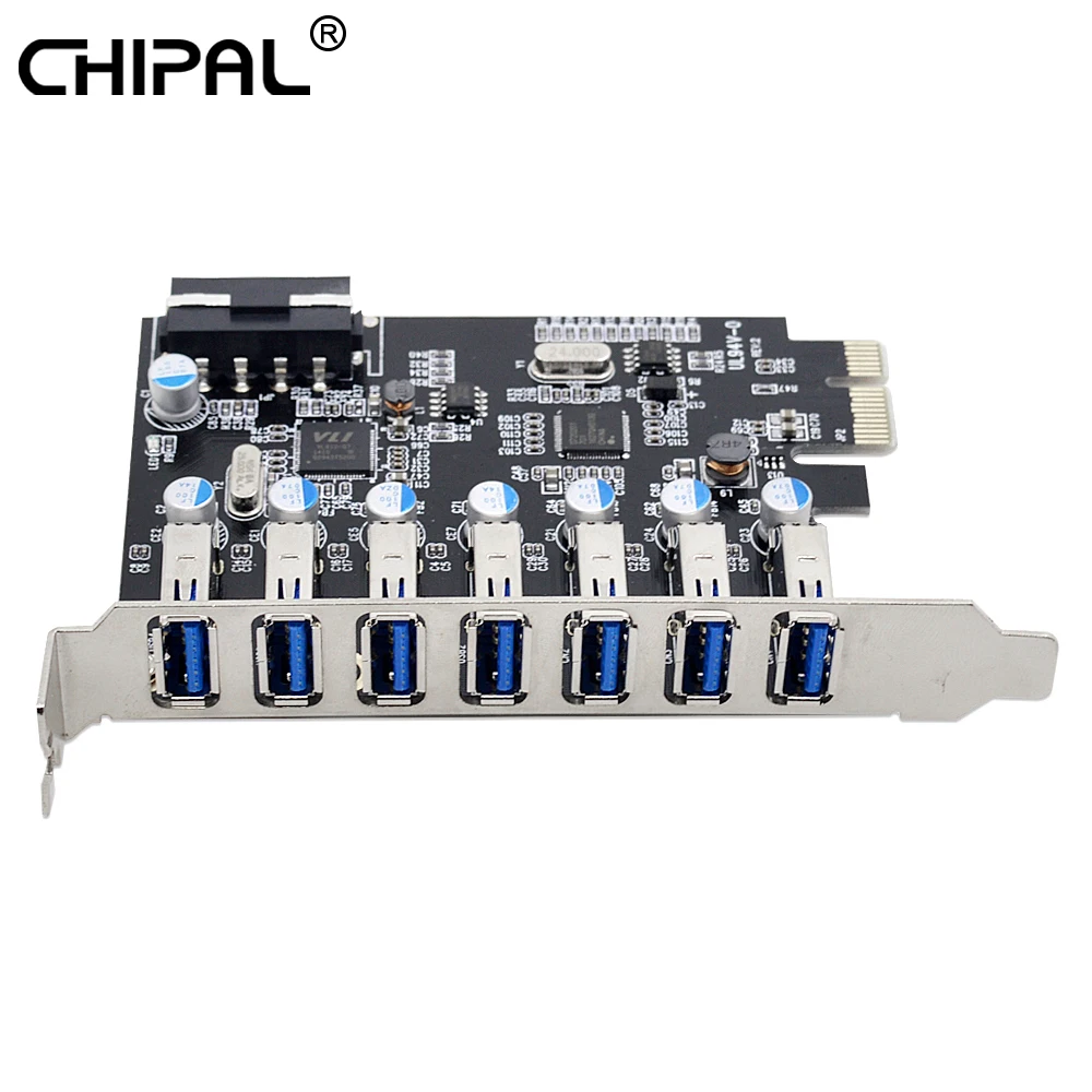 7 port superspeed usb 3 0 pci e expansion card pci express pcie usb 3 0