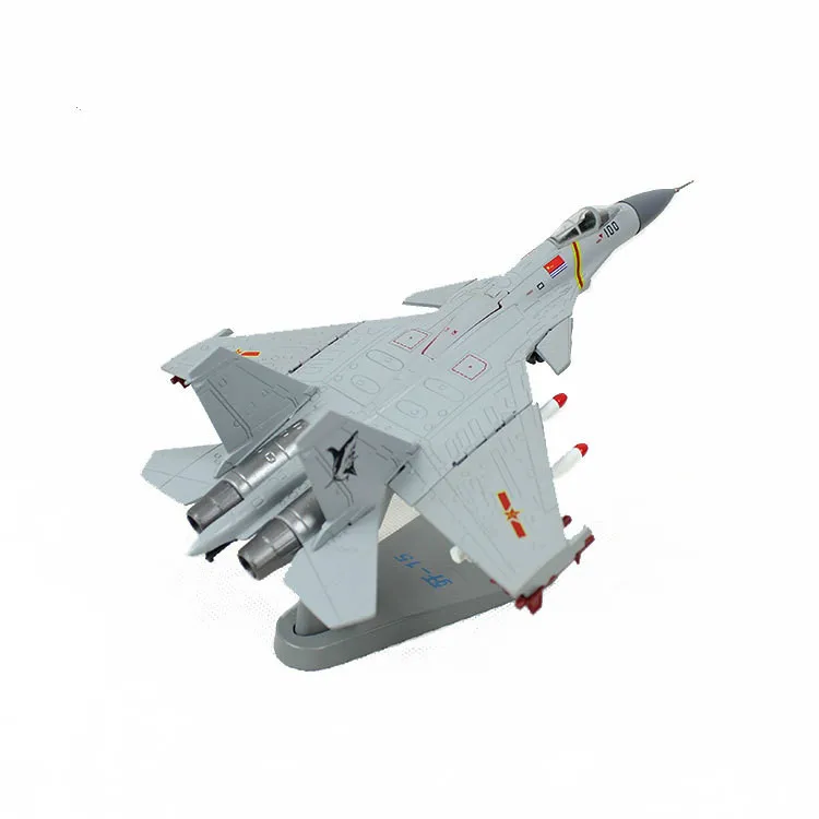 1:100 Jian-15 Fighter Alloy Finished Product Model J15 Flying Shark Liaoning Carrier Aircraft Airplane Military Gift Ornaments