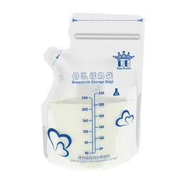 30 шт./упак. маленьких Еда хранения пакеты для хранения грудного молока морозильник Большие Размеры 250 мл armazenamento де Лейте almacenaje Лече BPA