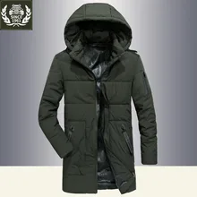 ZHAN DI JI PU Брендовое мужское зимнее платье парка длинный стиль 170