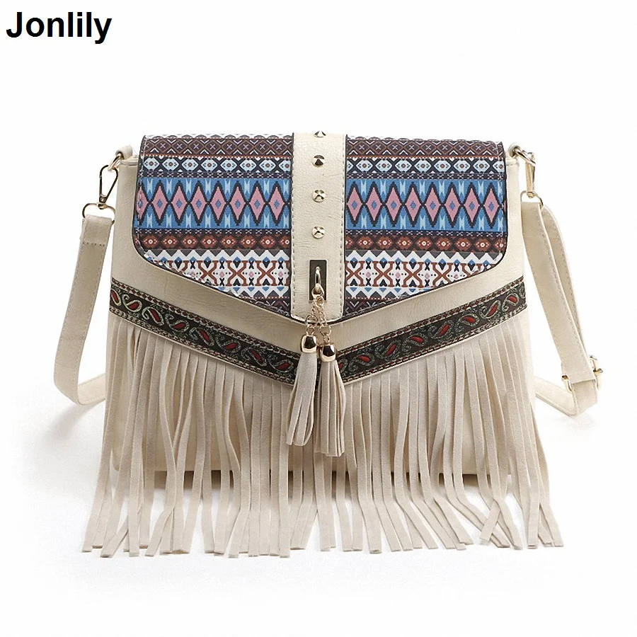 

Soft PU Leather Women Shoulder Bag Female Tassel Pendant Women Handbag zipper Large Women National style Messenger Bags SLI-385