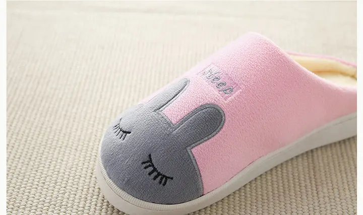 New Soft Sole Anti-slip House Cute Animal Design Slippers Fuzzy Men Woman Slipper For Indoor (6)