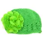 Детская шапочка, шапка Baby18 для малышей, для маленьких девочек, модная, Цветочная, открытая, шапка, головной убор, вязаная шапка, 15 - Цвет: Светло-зеленый