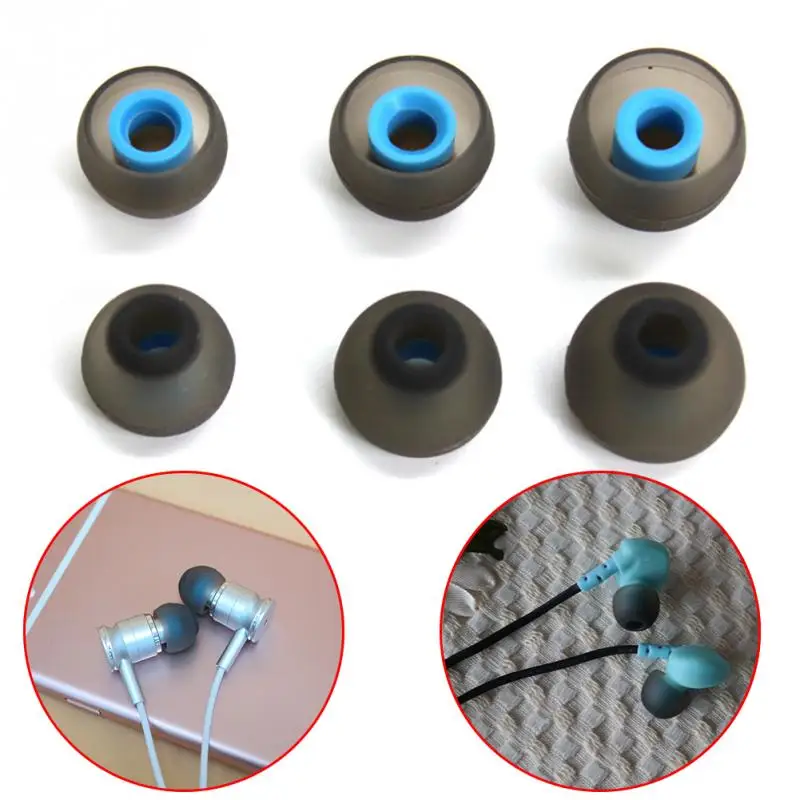 2Pcs 3.8mm In Ear Silicone Earphone Eartips Earpads Smartphone