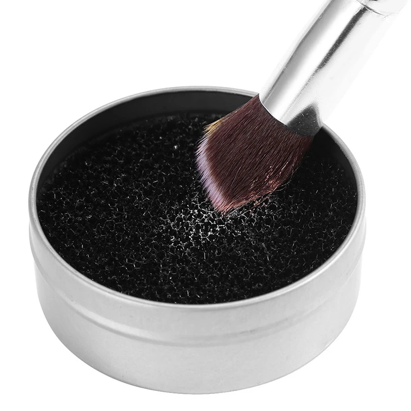 

Round Makeup Brush Clean Box Eyeshadow Color Makeup Tool Powder Blush Cleaner Sponge Brushes Remover Brush Washer 40g