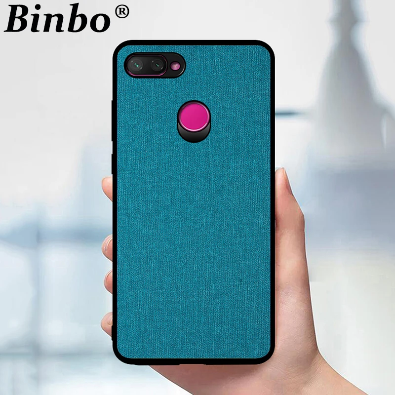 Binbo для Xiaomi mi 8 Lite чехол SE PC + PU Ткань Искусство простой классический винтажный