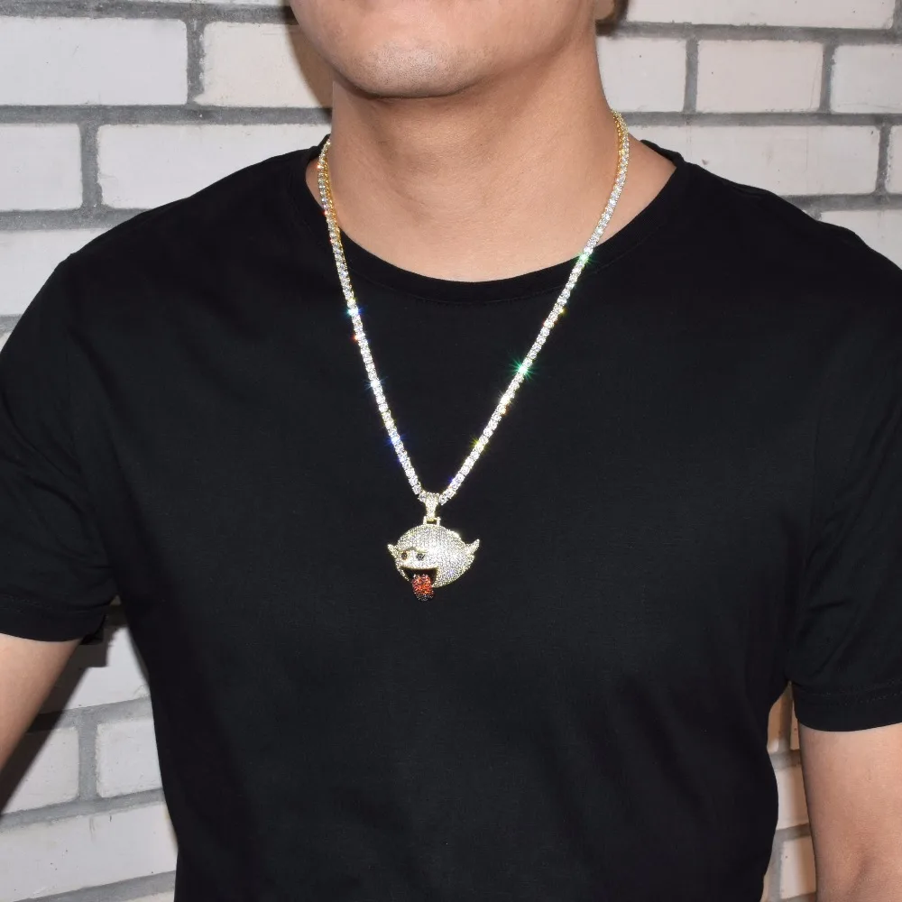 Flying Ghost Hip Hop Pendant Gold Color 