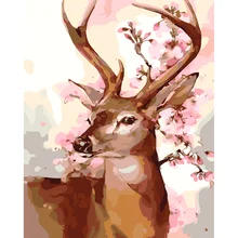 Sika deer animal Diy цифровая картина ручная роспись на холсте уникальный подарок для детей масляная живопись по номерам настенное искусство Новинка