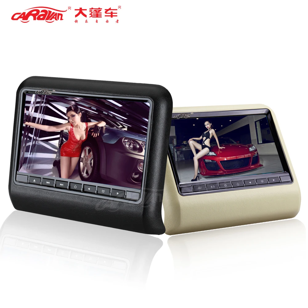 CARAVAN 2PCS (AV Car Monitor + Car DVD Player) 9 inch HD LCD Screen 800*480 Portable Car