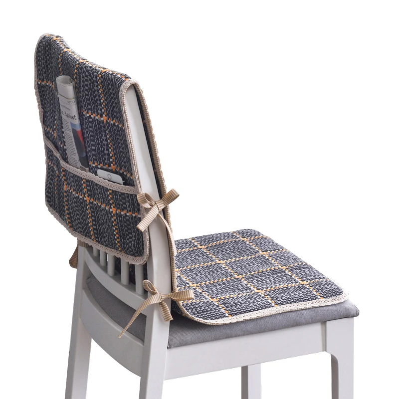 

Backrest Chair Cushion Home Office Decoration Integrated Dinning Chair Cushions Modern Lace Edge Seat Pad Breathable Cushion