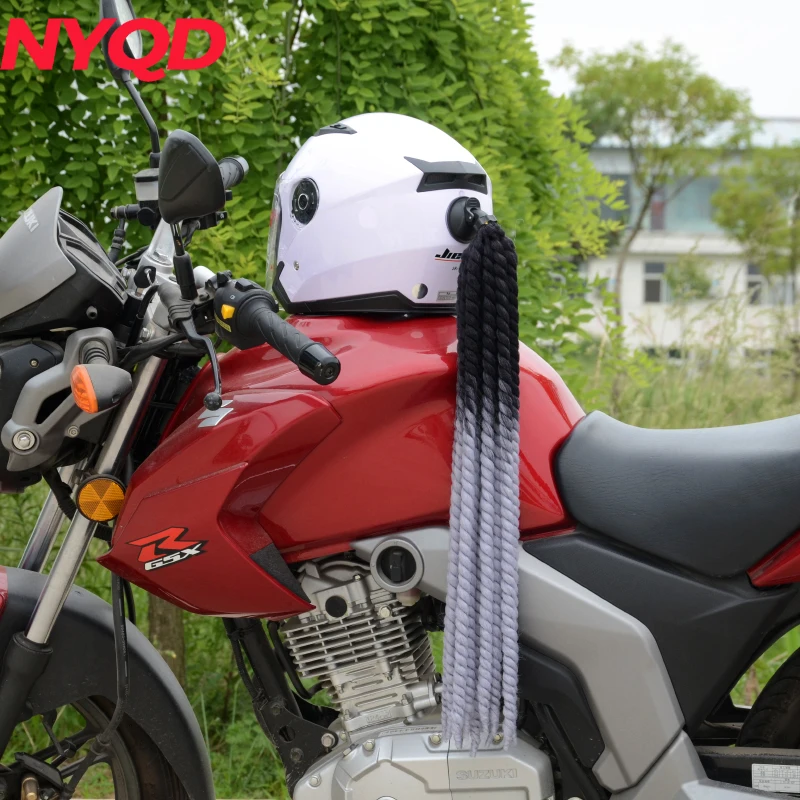 

Женские косички для мотоциклетного шлема ручной работы, вязаные косички, мотоциклетный шлем для мотокросса с плетением, украшение для мотоциклетного шлема