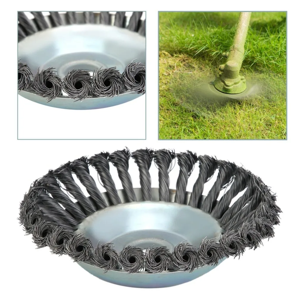

Wire Diameter 0.5mm Trimmer Head Rotary Weed Brush High Carbon Steel Outer Diameter 180mm Inner Hole 25mm Brush Cutter