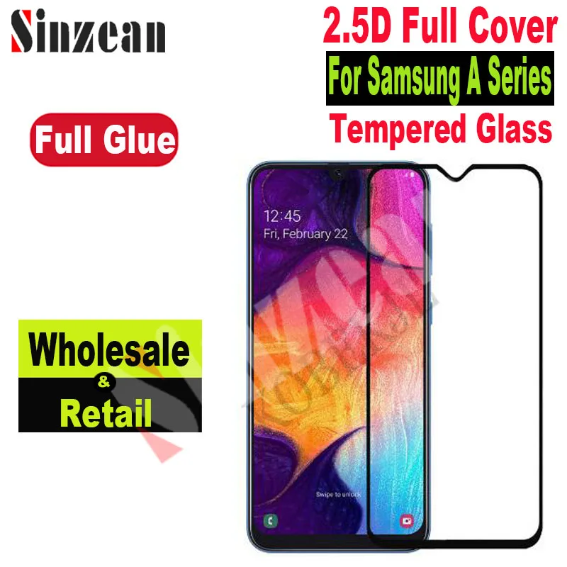 100 шт. для Samsung A10/A20/A30/A40/A50/A60/A70/A80/A90/M10/M20/M30/M40/M50/A10E 2.5D полная протектор экрана из
