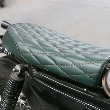 

Green Motorcycle Cafe Racer Seat Custom Diamond Flat Style Seat Pad Retro Seat Fits For Honda CB125S CB200 CB350 CL350 CB400