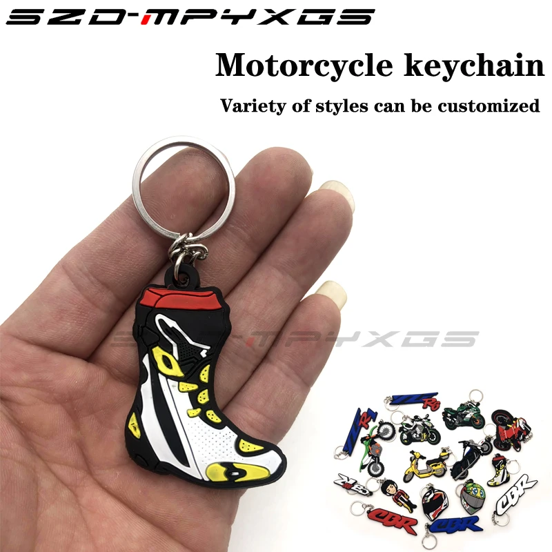 Модель мотоцикла Форма Мягкий Каучуковый брелок для ключей Honda kawasaki BMW Harley Suzuki Yamaha с логотипом